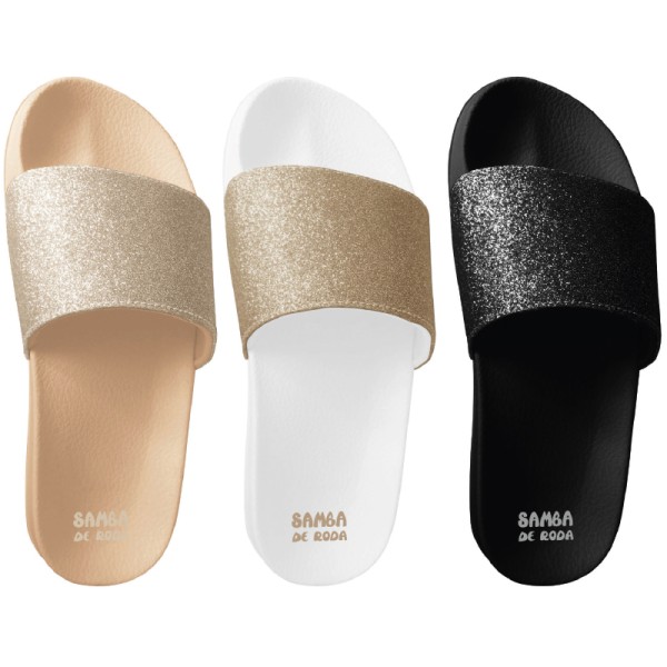 Claquettes Paillettes - 36 au 41 - 3 couleurs- 18 paires